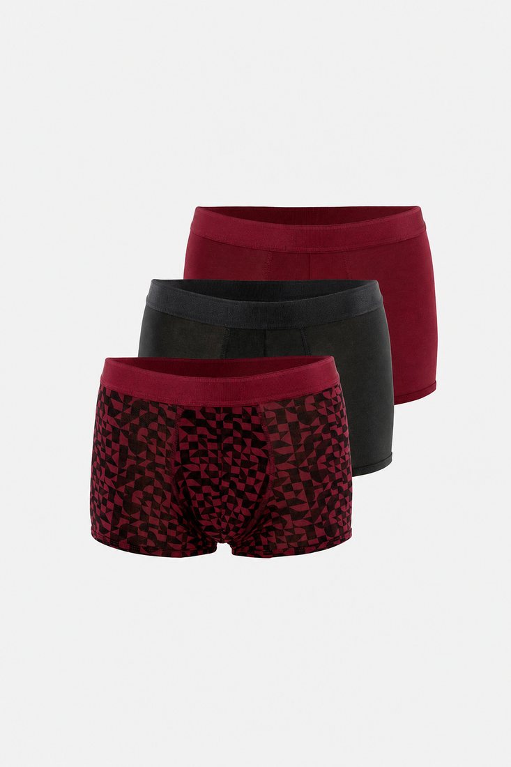 KT-MP-05 3-pack: burgundy, black, print